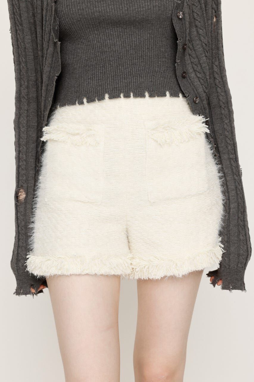 SLY「FLUFFY TWEED ショートパンツ」|その他|O/WHT1