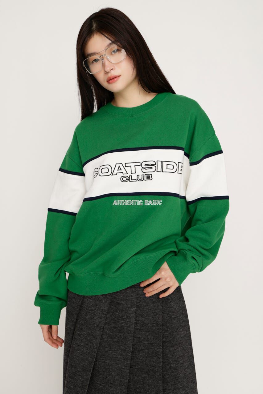 SLY「BLOCKING LINE LOGO SW トップス」|パーカー|