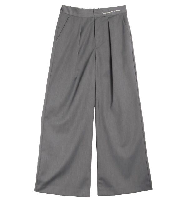 CALNAMUR「MESSAGE EMBROIDERY SLACKS/メッセージエンブロイダリースラックス」|その他|グレー