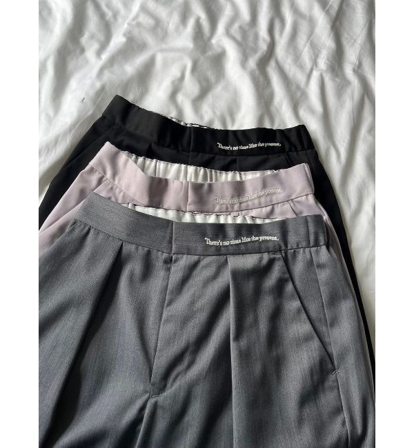 CALNAMUR「MESSAGE EMBROIDERY SLACKS/メッセージエンブロイダリースラックス」|その他|