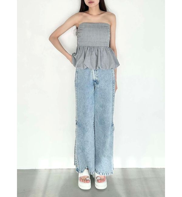 CALNAMUR「BALLOON BARE TOPS/バルーンベアトップス」|シャツ・ブラウス|