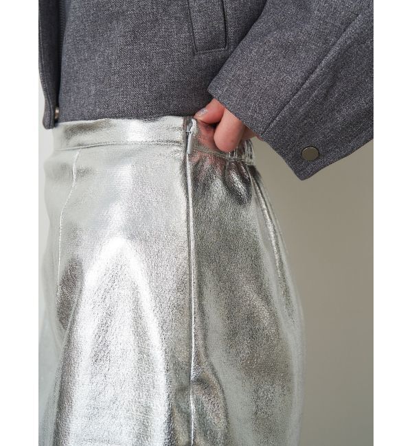 ELENDEEK「SHEER LAYERED METALLIC SK」|スカート|