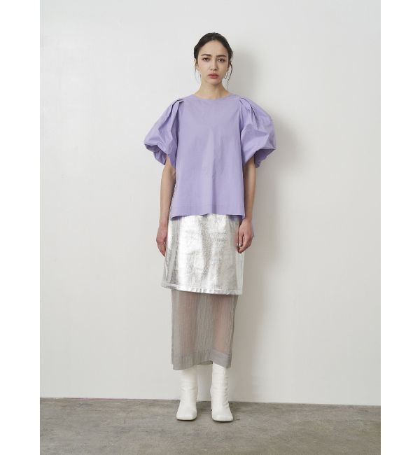 ELENDEEK「SHEER LAYERED METALLIC SK」|スカート|