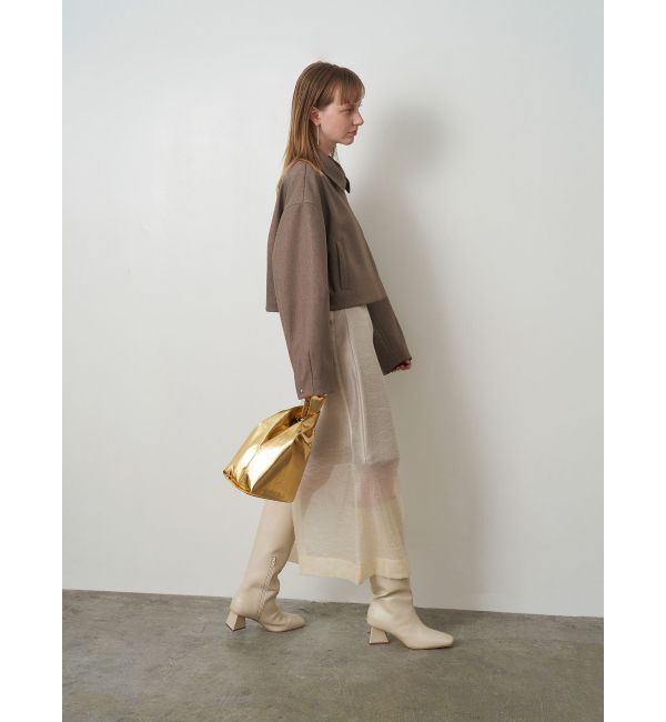 ELENDEEK「SHEER LAYERED METALLIC SK」|スカート|