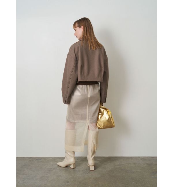 ELENDEEK「SHEER LAYERED METALLIC SK」|スカート|