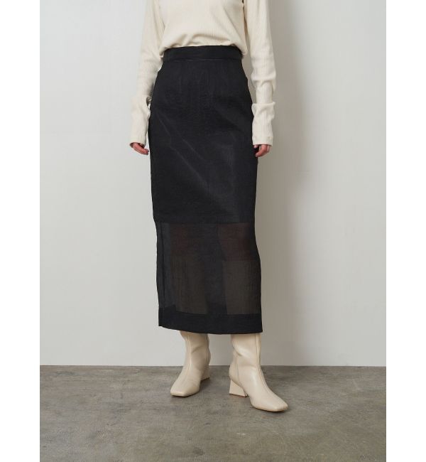 ELENDEEK「SHEER LAYERED METALLIC SK」|スカート|