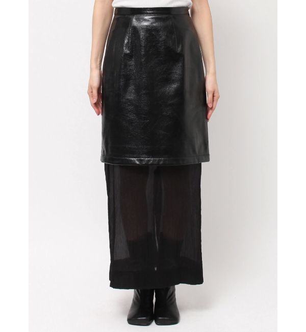 ELENDEEK「SHEER LAYERED METALLIC SK」|スカート|