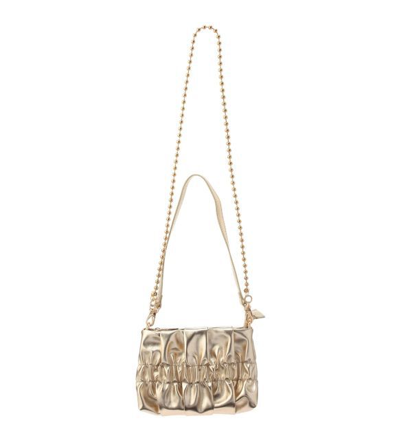 RESEXXY「メタリックギャザーバッグ」|ハンドバッグ|