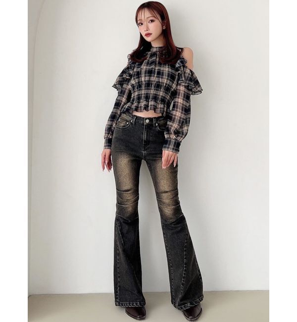 RESEXXY「ニーズタックデニムパンツ」|デニム|