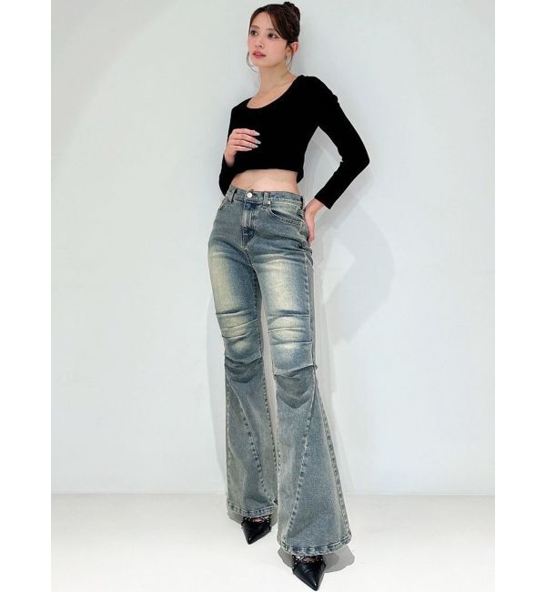 RESEXXY「ニーズタックデニムパンツ」|デニム|