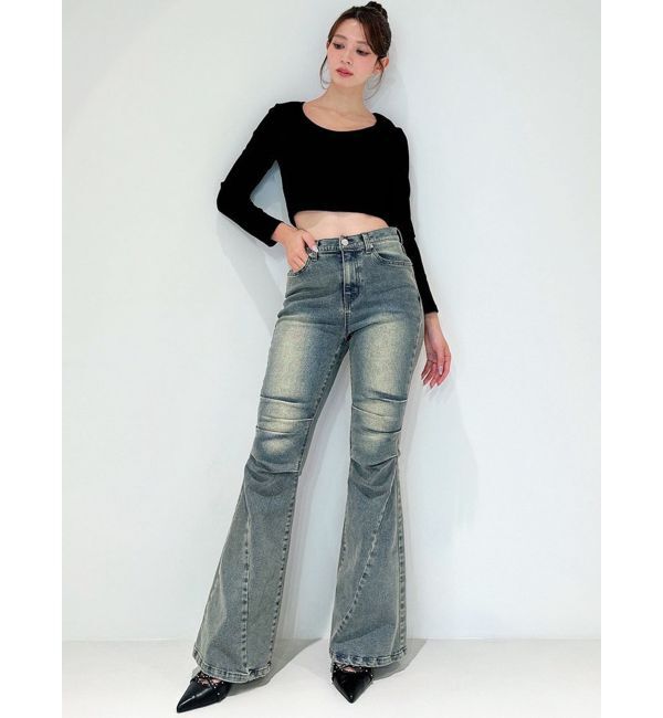 RESEXXY「ニーズタックデニムパンツ」|デニム|