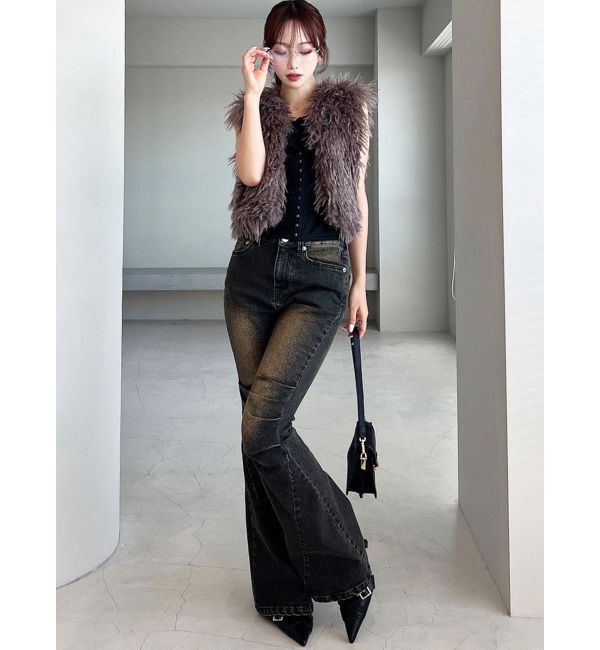 RESEXXY「ニーズタックデニムパンツ」|デニム|