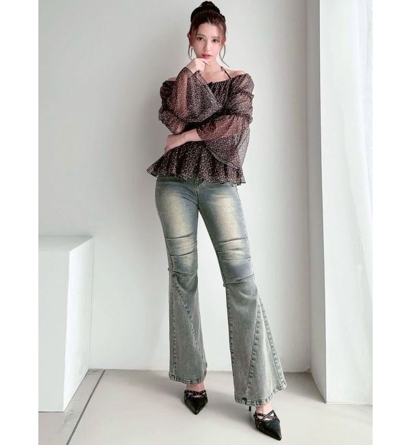 RESEXXY「ニーズタックデニムパンツ」|デニム|