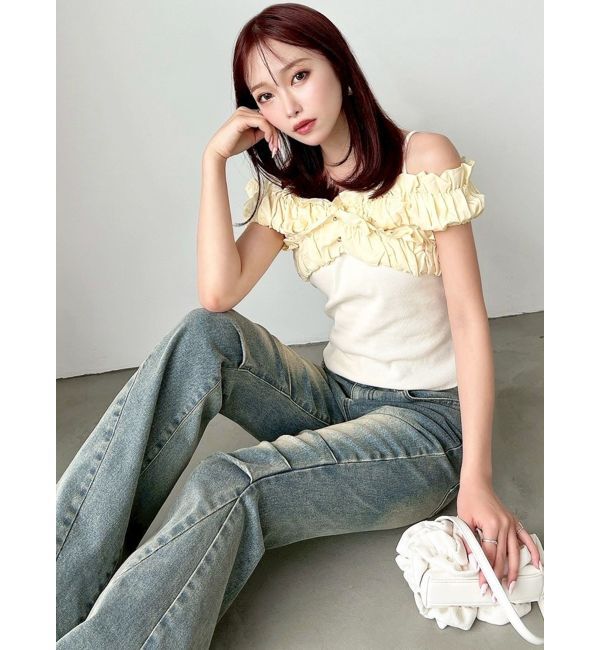 RESEXXY「ニーズタックデニムパンツ」|デニム|