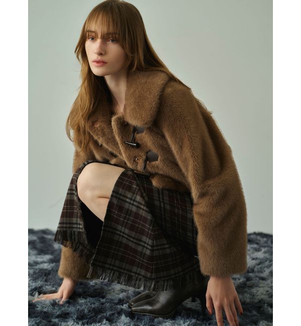 RESEXXY「フリンジチェックタックスカート」|スカート|