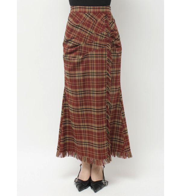 RESEXXY「フリンジチェックタックスカート」|スカート|