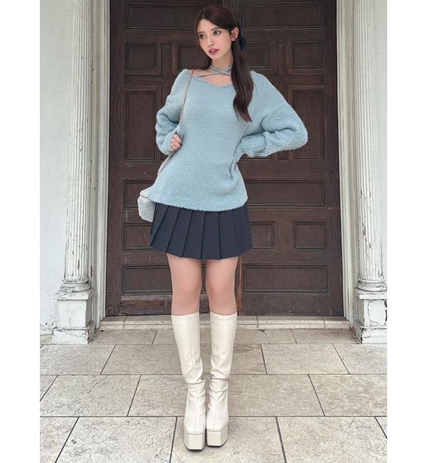 RESEXXY「【ZOZO限定】クロスリボンニットトップス」|ニット・セーター|