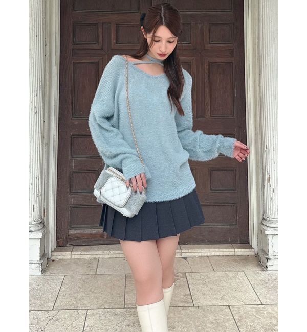 RESEXXY「【ZOZO限定】クロスリボンニットトップス」|ニット・セーター|