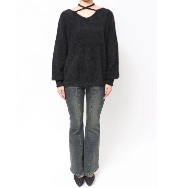 RESEXXY「【ZOZO限定】クロスリボンニットトップス」|ニット・セーター|