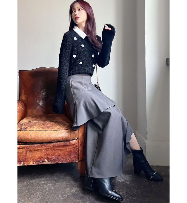 RESEXXY「フリルスリットフレアスカート」|スカート|