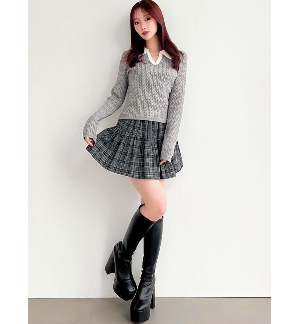 RESEXXY「ナロータイケーブルニットトップス」|ニット・セーター|