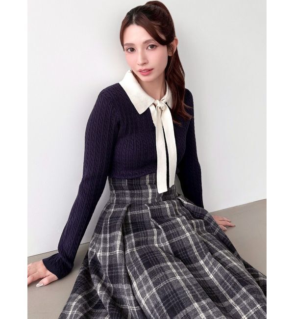 RESEXXY「ナロータイケーブルニットトップス」|ニット・セーター|