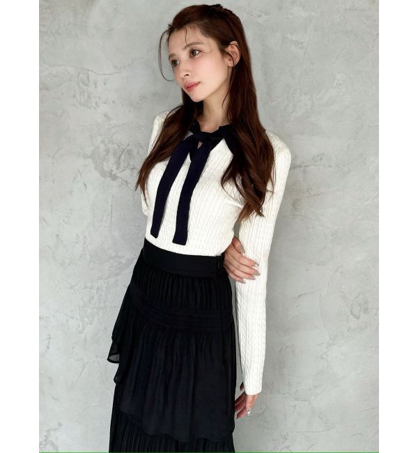 RESEXXY「ナロータイケーブルニットトップス」|ニット・セーター|
