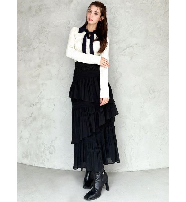 RESEXXY「ナロータイケーブルニットトップス」|ニット・セーター|