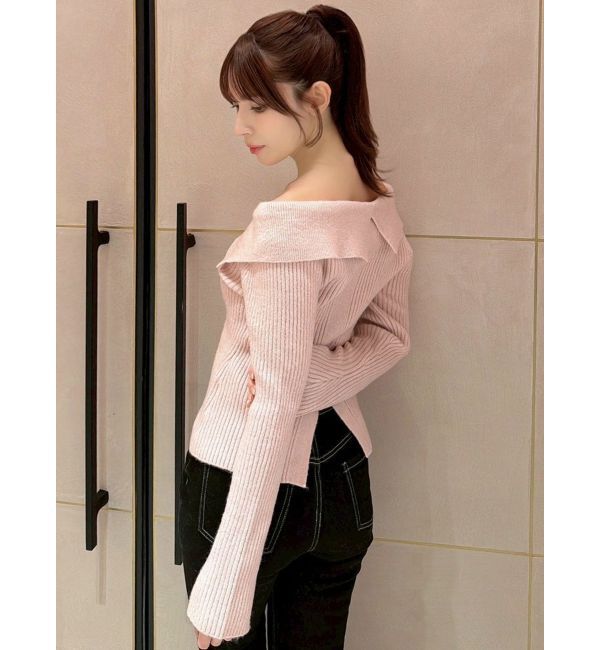 RESEXXY「ビッグカラーニットトップス」|ニット・セーター|