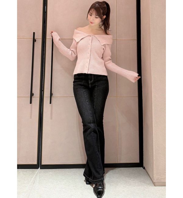 RESEXXY「ビッグカラーニットトップス」|ニット・セーター|