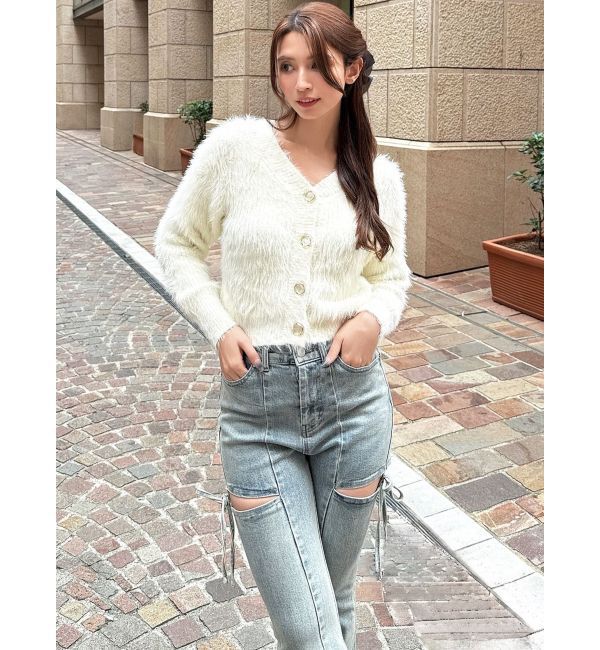 RESEXXY「【追加生産分】シャギーニットカーディガン」|カーディガン|