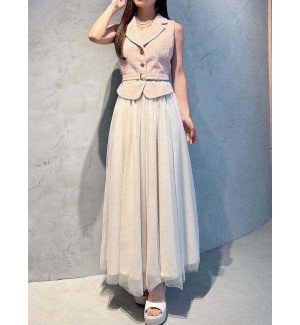 RESEXXY「マルチウェイツイードセットアップ」|ワンピース|ピンク