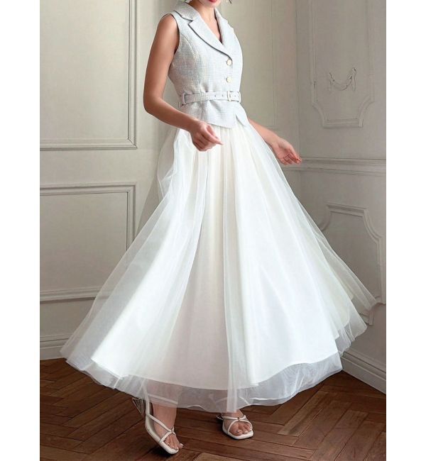 RESEXXY「マルチウェイツイードセットアップ」|ワンピース|ブルー