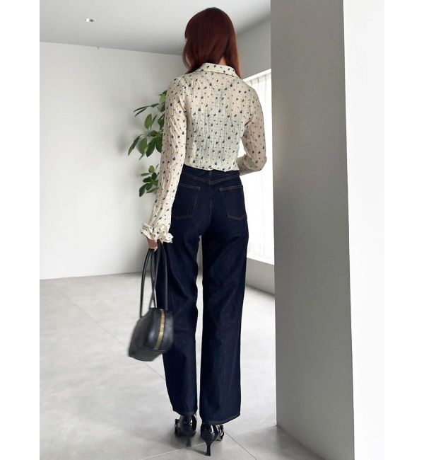 dazzlin「シュリンクフラワーショートシャツ」|シャツ・ブラウス|