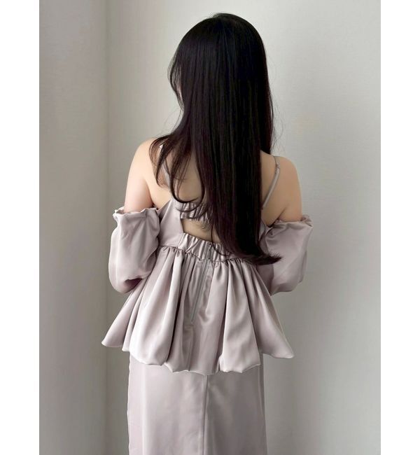 dazzlin「ペプラムギャザーバルーンブラウス」|シャツ・ブラウス|