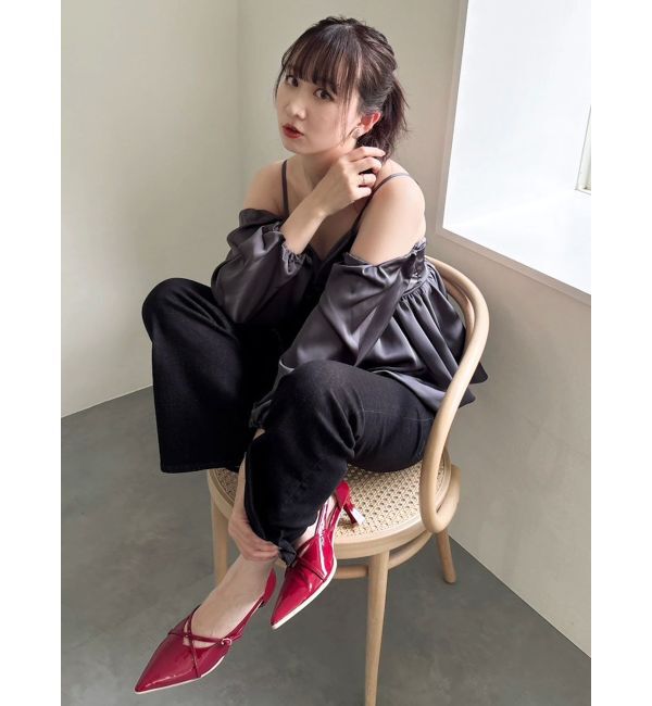 dazzlin「ペプラムギャザーバルーンブラウス」|シャツ・ブラウス|