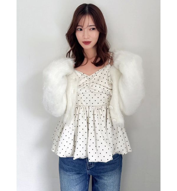 dazzlin「ペプラムギャザーバルーンブラウス」|シャツ・ブラウス|