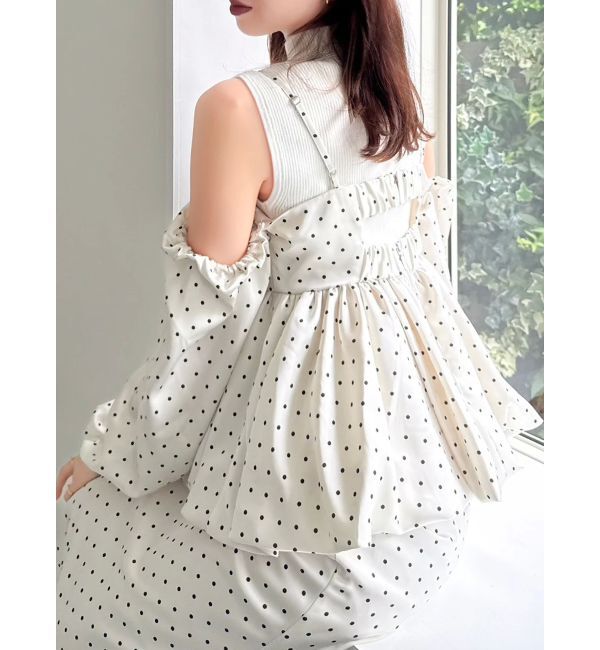 dazzlin「ペプラムギャザーバルーンブラウス」|シャツ・ブラウス|