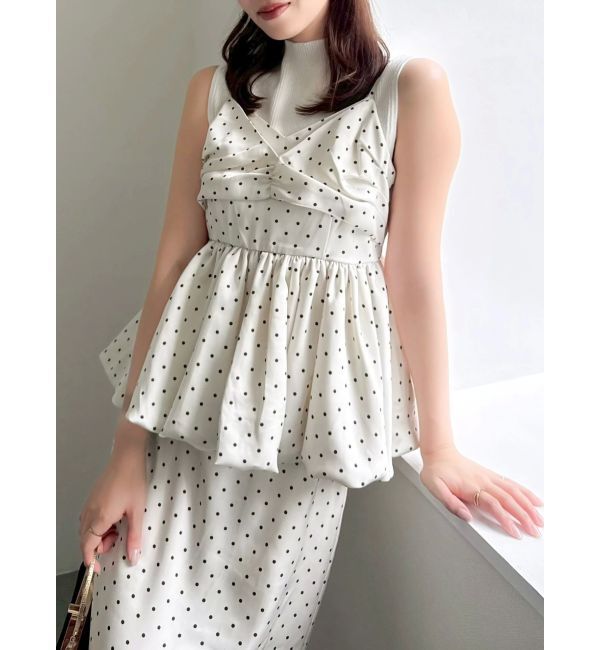 dazzlin「ペプラムギャザーバルーンブラウス」|シャツ・ブラウス|