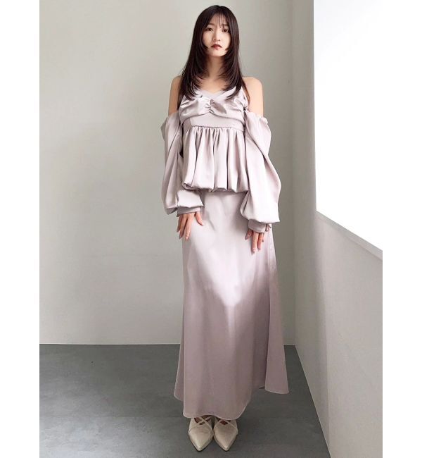 dazzlin「ペプラムギャザーバルーンブラウス」|シャツ・ブラウス|