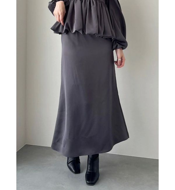 dazzlin「サテンナロースリットスカート」|スカート|