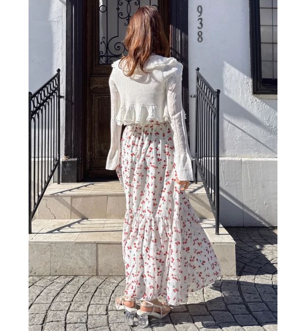 dazzlin「ペプラムフリルリボンカーデ」|カーディガン|