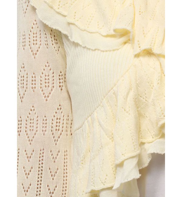 dazzlin「ペプラムフリルリボンカーデ」|カーディガン|