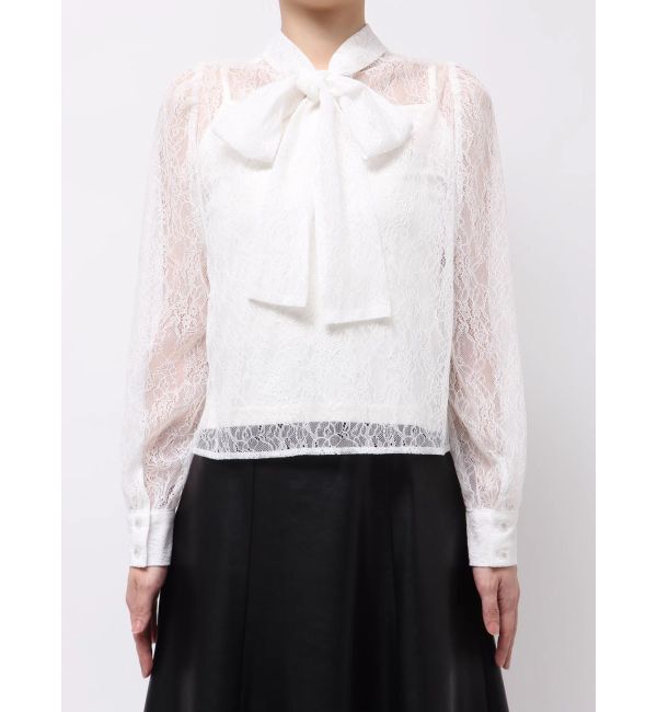 MERCURYDUO「2WAYバックリボンレースブラウス」|シャツ・ブラウス|