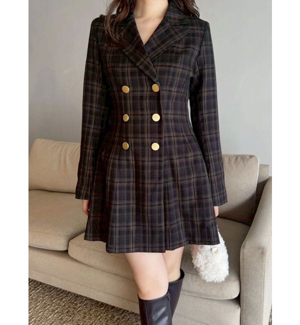 MERCURYDUO「【追加生産】2WAYフィット&フレアジャケットワンピース」|ワンピース|