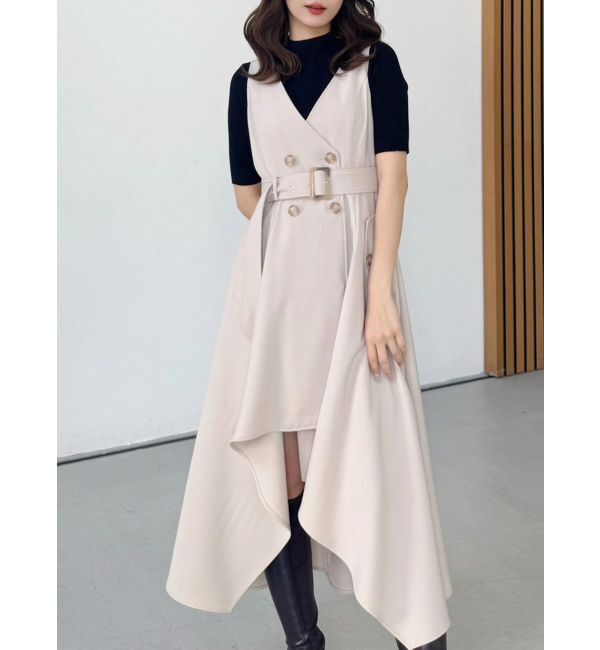 MERCURYDUO「【セットアップ着用可】トレンチライクジャンスカ」|ワンピース|