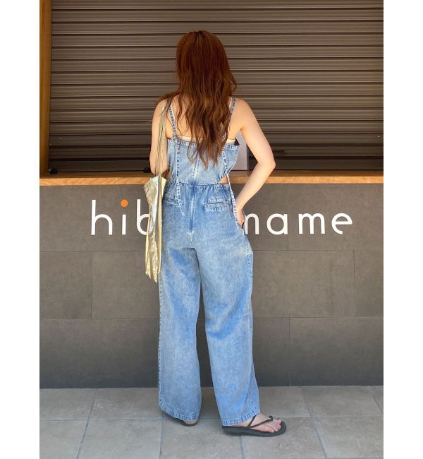 Ungrid「サイドオープンデニムサロペット」|オールインワン|