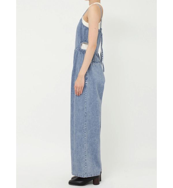 Ungrid「サイドオープンデニムサロペット」|オールインワン|