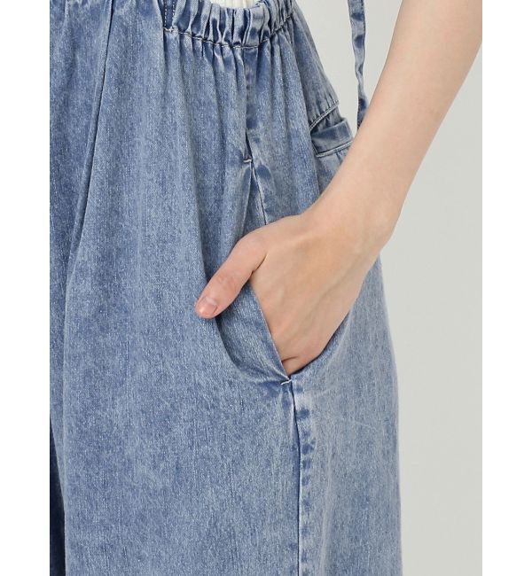 Ungrid「サイドオープンデニムサロペット」|オールインワン|