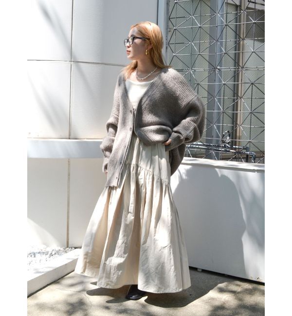 Ungrid「ミドル丈ニットカーデ」|カーディガン|